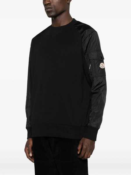Pulovere Moncler Moncler Sweatshirt In Cotton Blend Black Barbati (BM 19243368) 3