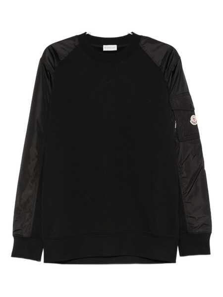 Pulovere Moncler Moncler Sweatshirt In Cotton Blend Black Barbati (BM 19243368) 1