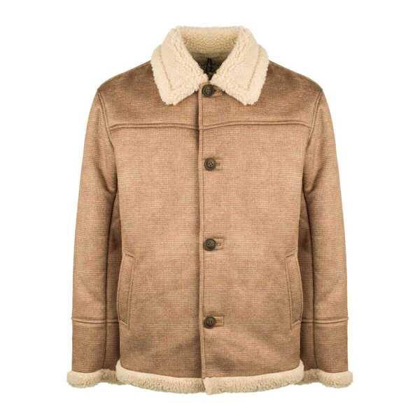 Geci Mc2 Saint Barth MC2 Saint Barth Eco-Shearling Jacket BROWN Barbati (BM 19244349) 1