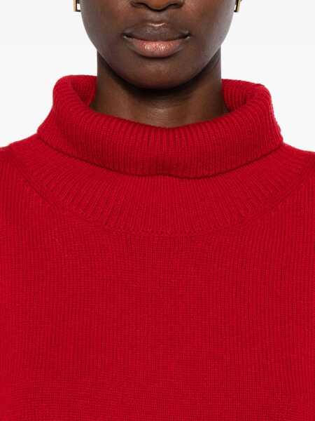Pulovere LOULOU DE SAISON Loulou De Saison Red Turtleneck Sweater Loulou De Saison RED Femei (BM 19244430) 5