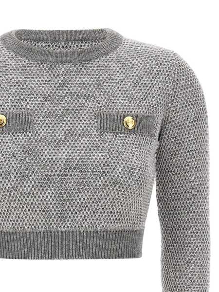Pulovere Elisabetta Franchi Elisabetta Franchi Sweater With Sequins GREY Femei (BM 19244673) 4