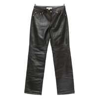 Pantaloni casual Brown Pants With Belt Loops In Leather Woman Femei