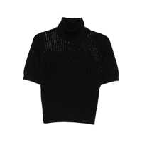 Pulovere Seventy Sparkling Rhinestone Details Turtleneck Femei