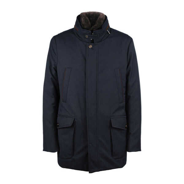 Paltoane Moorer Moorer Blue Drive-Pum Coat BLUE Barbati (BM 19244715) 1