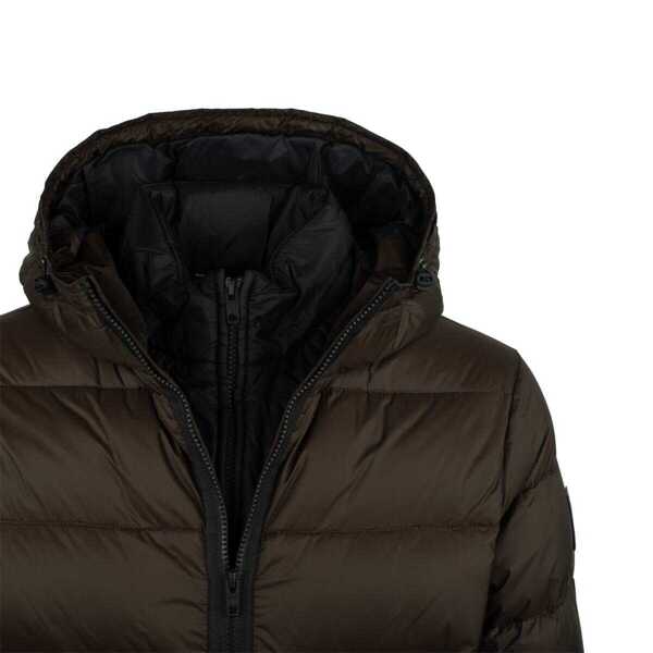 Geci de iarna Fay Fay Calandered Poplin Double Front Down Jacket BROWN Barbati (BM 19244790) 3