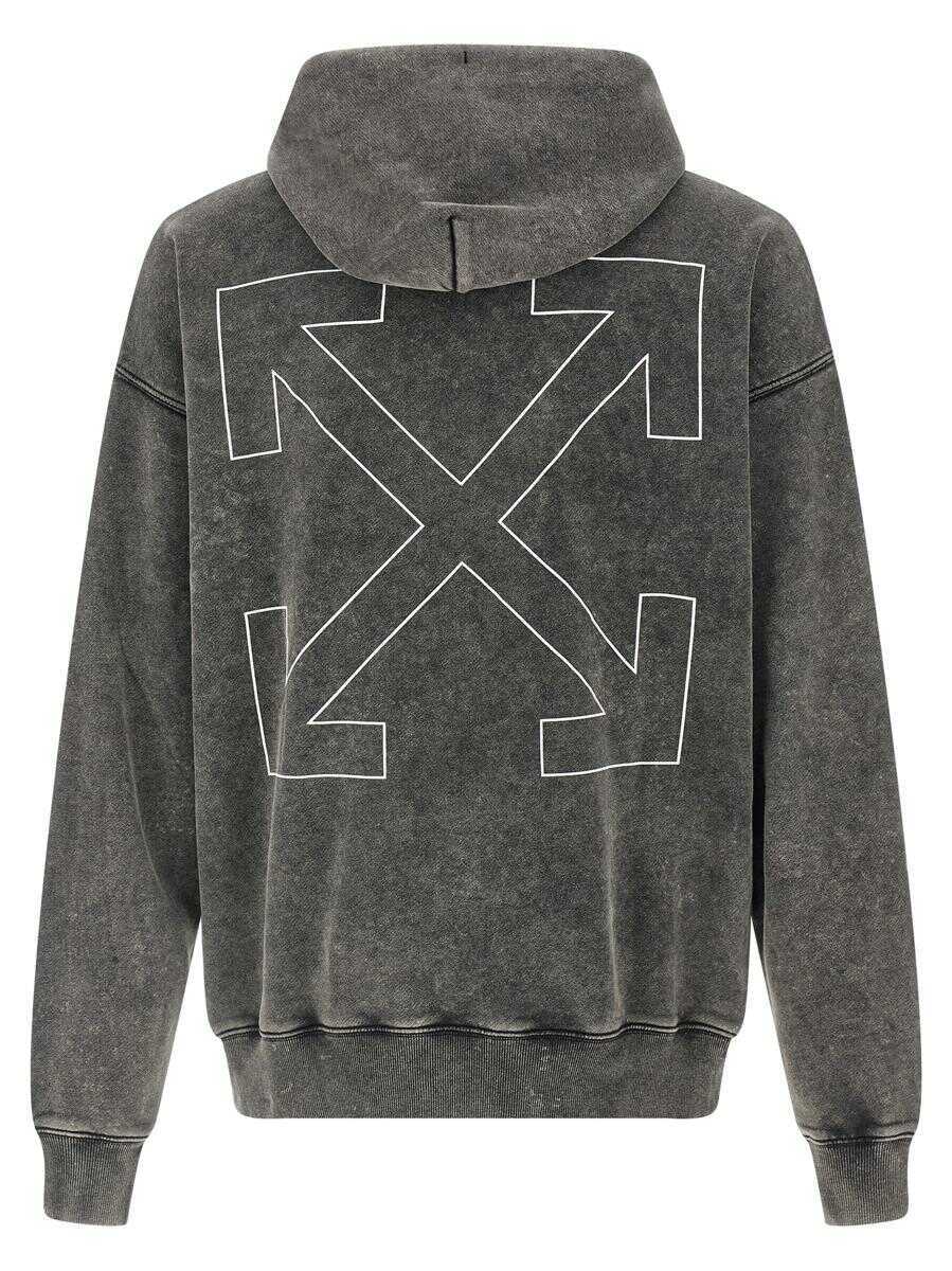 Bluze de trening Off-White Off-White Outline Arrow Skate Hoodie GRAY Barbati (BM 19244838) 2