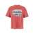 Off-White Red Crewneck T-Shirt With Print On Front And Rear And Faded Effect In Cotton Man RED