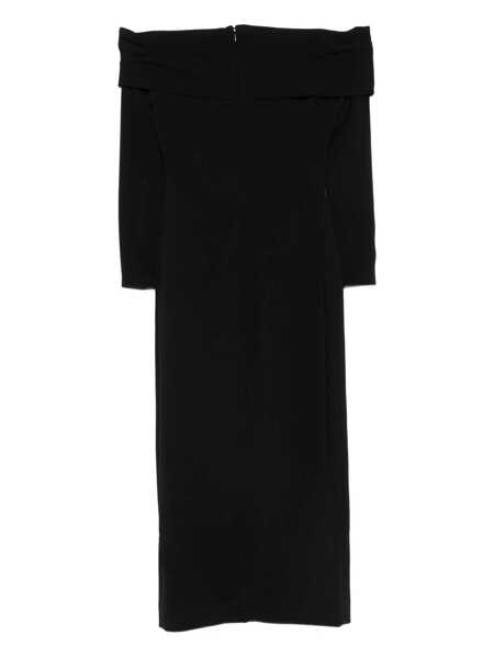 Rochii SOLACE LONDON Yuni Black Dress With Square Neckline And Back Closure In Fabric Woman Black Femei (BM 19244910) 2