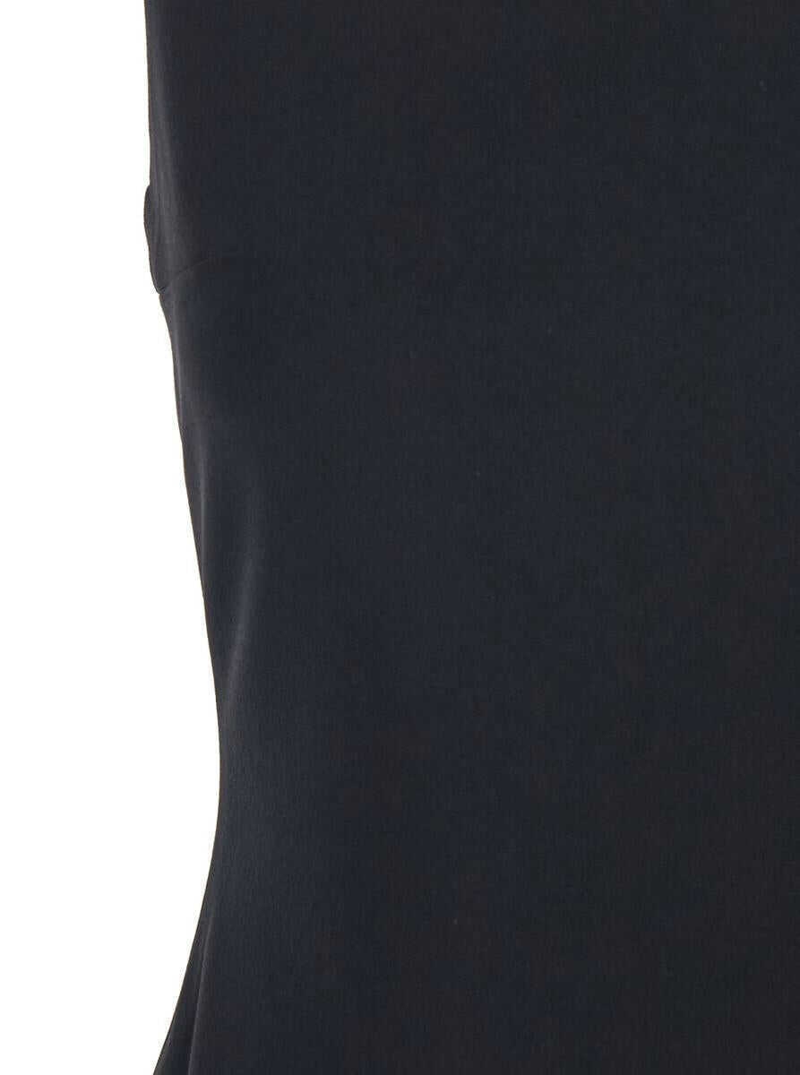 Rochii SOLACE LONDON Black Long Dress With Square Neckline And Cut Out On The Back In Fabric Woman Black Femei (BM 19244913) 3