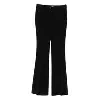 Pantaloni casual Blumarine Black Pants With Small Slit At The Hem Femei