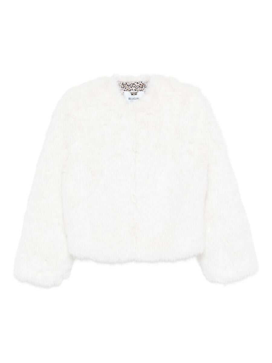 Paltoane Blumarine Blumarine White Faux-Fur Jacket WHITE Femei (BM 19245396) 1