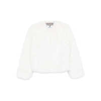 Paltoane Blumarine Blumarine White Faux-Fur Jacket