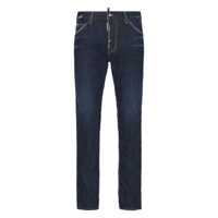 Blugi 'Cool Guy' Blue Jeans With Logo Patch On The Rear And Ripped Details In Denim Man Barbati