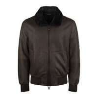 Bomber jacket S.W.O.R.D 6.6.44 Brown Shearling Bomber Jacket Barbati