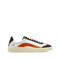 Sneakers DSQUARED2 Dsquared2 1964 White And Brown Leather And Suede Sneakers Barbati