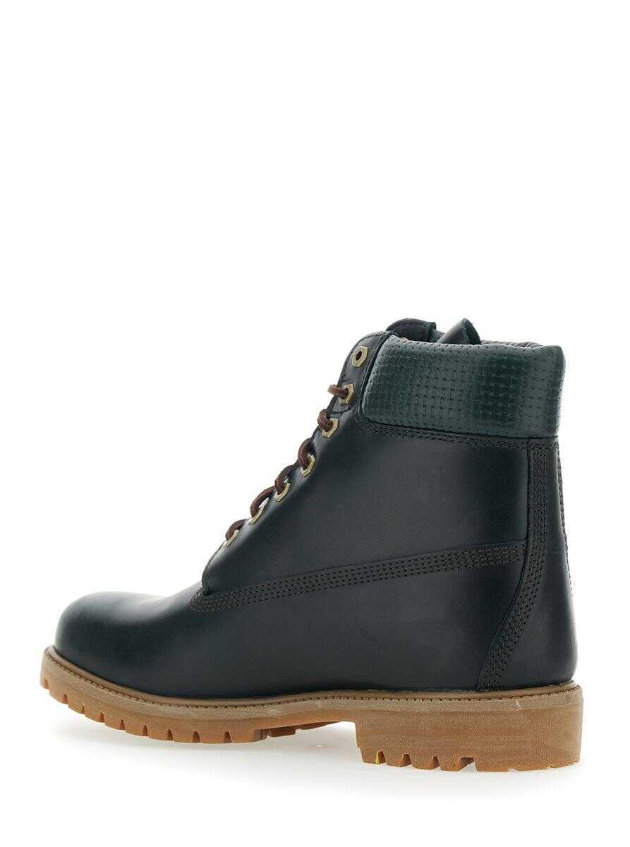 Bocanci Timberland Green Water-Proof Boots With Logo Plate In Leather Man GREEN Barbati (BM 19245810) 3