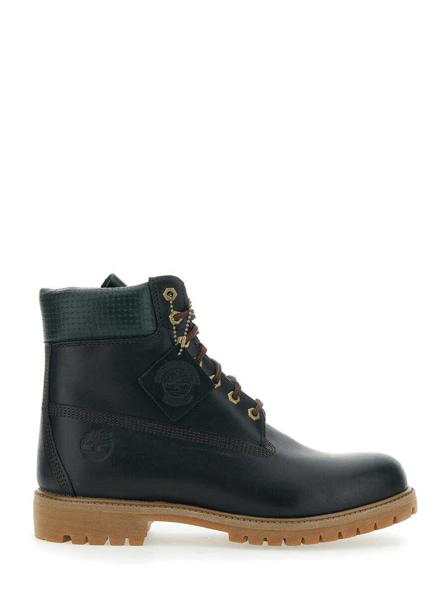 Bocanci Timberland Green Water-Proof Boots With Logo Plate In Leather Man GREEN Barbati (BM 19245810) 1