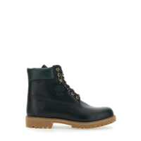 Bocanci Green Water-Proof Boots With Logo Plate In Leather Man Barbati
