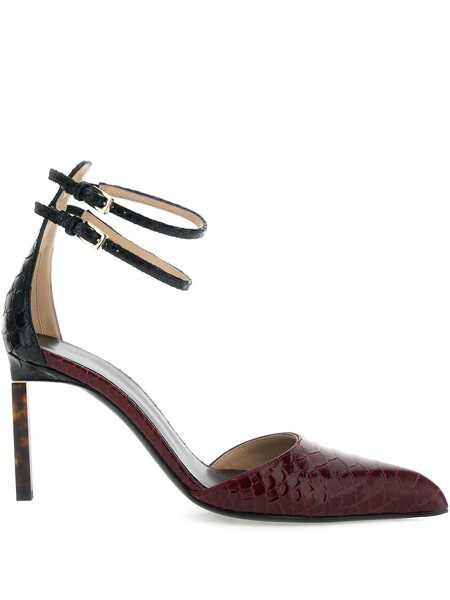 Pantofi cu toc Tom Ford Bordeaux Pumps With High Stiletto Heel And Ankle Strap Closure In Leather Woman Red Femei (BM 19246110) 1