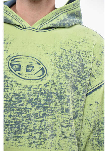 Bluze de trening Diesel Red Tag Cotton Blend Hoodie With Embossed Logo Green Barbati (BM 19246325) 3