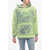 Diesel Red Tag Cotton Blend Hoodie With Embossed Logo Green