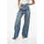Stella McCartney High Waist Wide Leg Jeans With Side Buttons 29Cm Blue