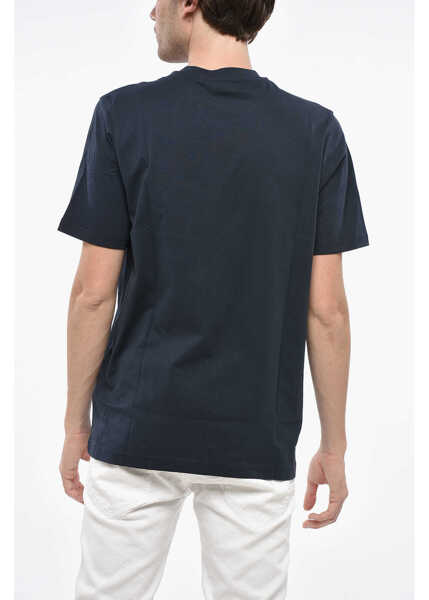 Tricouri Diesel Crew Neck Cotton T-Shirt With Logo Patch Blue Barbati (BM 19246334) 2