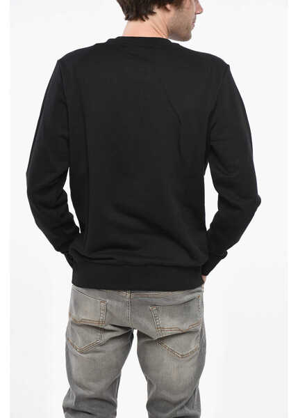 Bluze de trening Diesel Crew Neck Hard Wear Sweatshirt With Front Print Black Barbati (BM 19246355) 2