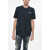 Diesel Crew Neck Industry T-Shirt With Embossed Logo Blue