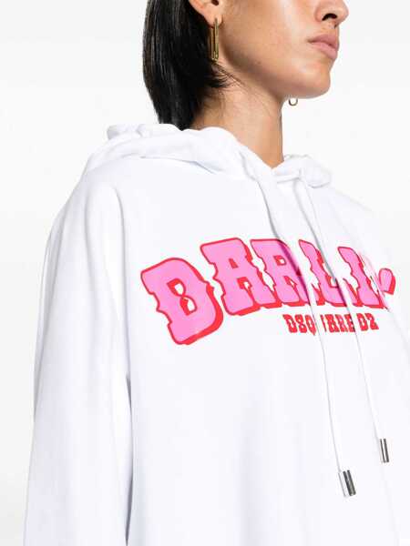 Bluze de trening DSQUARED2 Solid Color Onion Hoodie With Contrasting Print Black Femei (BM 19246373) 5