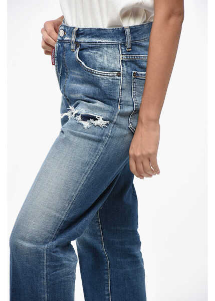 Blugi drepti DSQUARED2 Delav Boston Fit Denims 19Cm Blue Femei (BM 19246376) 2