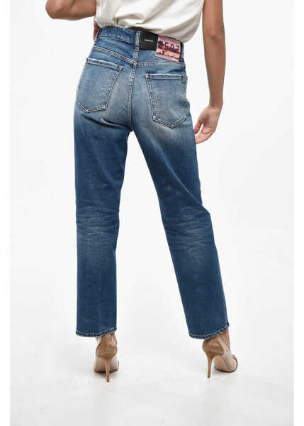 Blugi drepti DSQUARED2 Delav Boston Fit Denims 19Cm Blue Femei (BM 19246376) 3