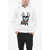 DSQUARED2 Icon Fleeced Cotton Ciro Cool Fit Hoodie With Frontal Print White