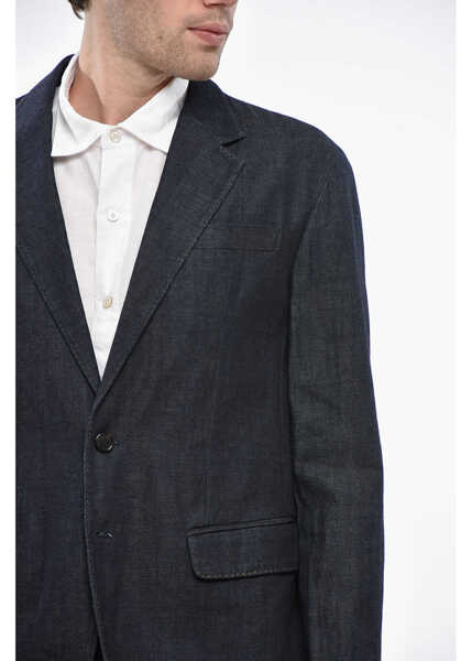 Costume DSQUARED2 Denim New York Side Vents 2-Button Suit Blue Barbati (BM 19246382) 3