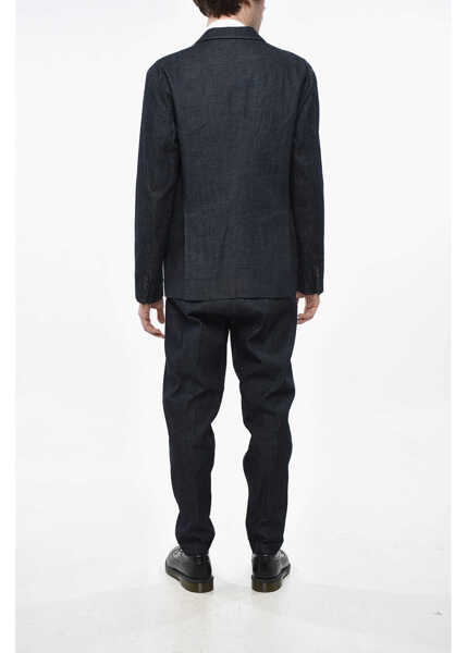 Costume DSQUARED2 Denim New York Side Vents 2-Button Suit Blue Barbati (BM 19246382) 4