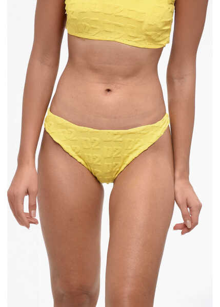 Bikini DSQUARED2 Velvet Logo Bikini Bottom Yellow Femei (BM 19246388) 1