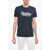 Diesel Crew Neck Industry T-Shirt With Embossed Logo Blue