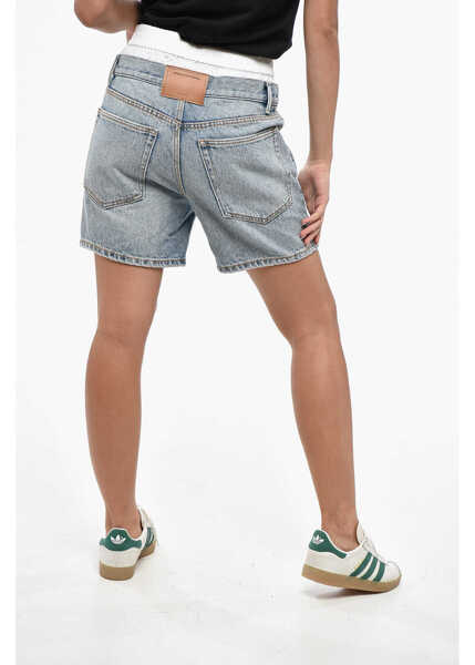 Pantaloni scurti Alexander Wang Prestyle Boxer Loose Fit Shorts Blue Femei (BM 19246415) 3