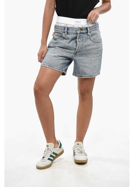 Pantaloni scurti Alexander Wang Prestyle Boxer Loose Fit Shorts Blue Femei (BM 19246415) 1