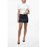 Fuste casual Céline Dama - Fuste casual Cline Dark Washed Denim Miniskirt With Logoed Buttons Blue Femei (BM 19246421) - B-mall.ro