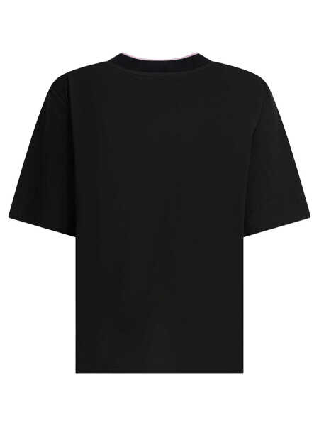 Tricouri PUCCI Cotton and silk crewneck T-shirt with print Black Femei (BM 19246626) 2