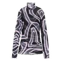 Tricouri Labirinto print tulle T-shirt Femei