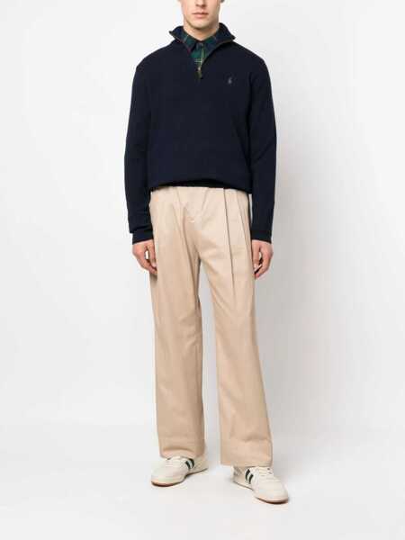 Pulovere Ralph Lauren Wool half-zip sweater Blue Barbati (BM 19246701) 2