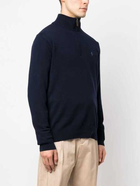 Pulovere Ralph Lauren Wool half-zip sweater Blue Barbati (BM 19246701) 3