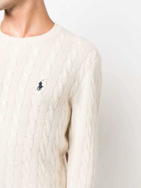 Pulovere Ralph Lauren Wool and cashmere crewneck sweater with logo White Barbati (BM 19246707) 5