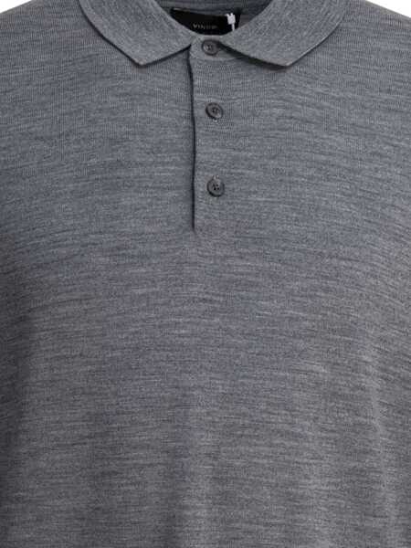 Tricouri Polo Vince Merino wool polo shirt Grey Barbati (BM 19246893) 4