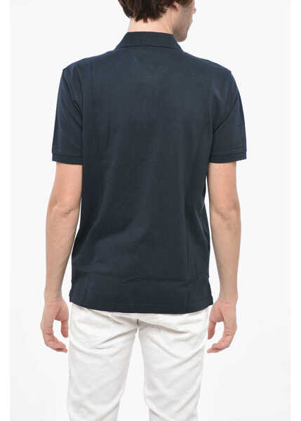 Tricouri Polo Diesel Hopsack Cotton Blend Smith Polo Shirt Blue Barbati (BM 19247051) 2