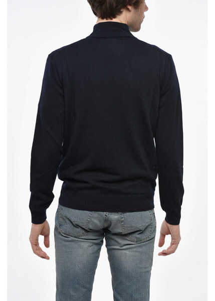 Pulovere CORNELIANI Turtleneck Virgin Wool Sweater Blue Barbati (BM 19247057) 2