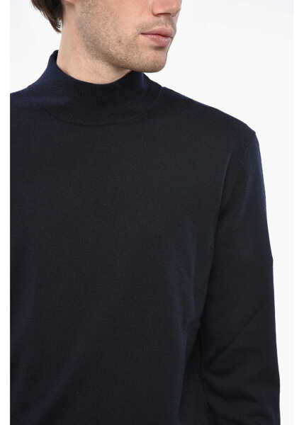 Pulovere CORNELIANI Turtleneck Virgin Wool Sweater Blue Barbati (BM 19247057) 3