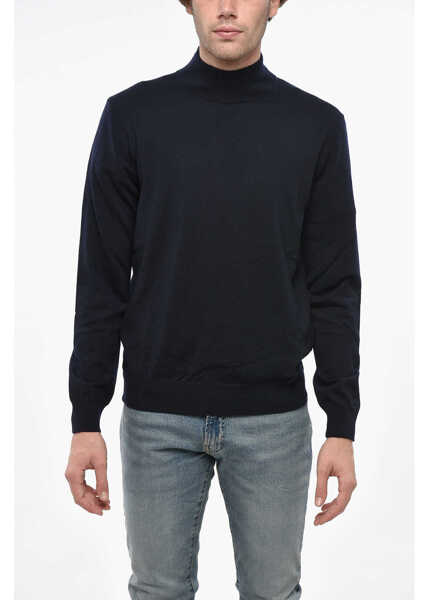 Pulovere CORNELIANI Turtleneck Virgin Wool Sweater Blue Barbati (BM 19247057) 1